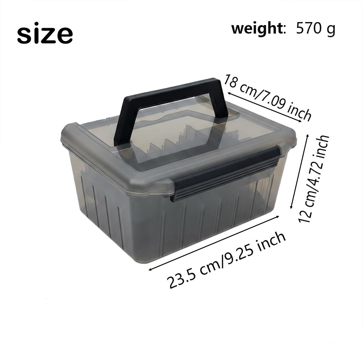 Fishing Tackle Box with Handle - Fish Finder Case recension och pris