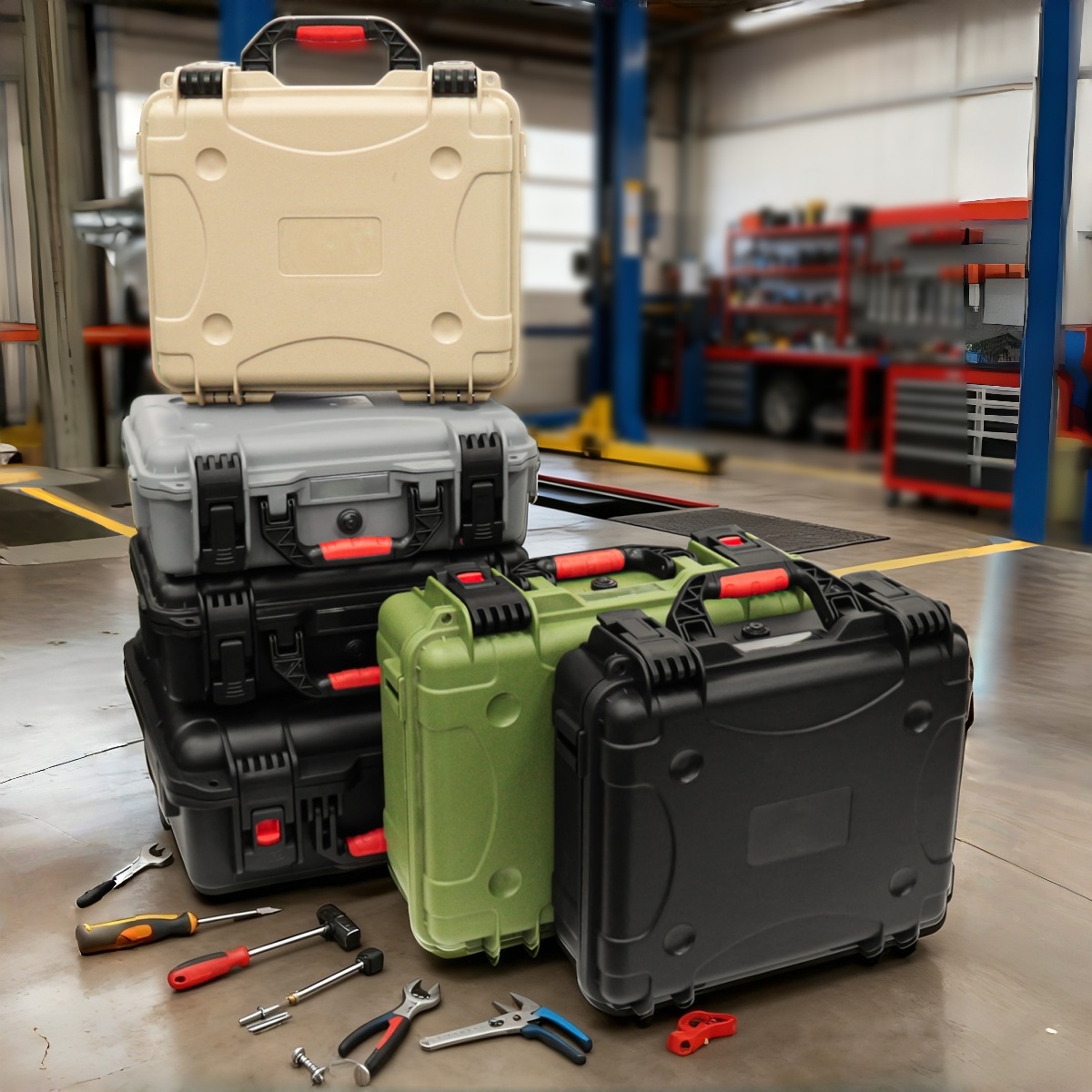 Portable Tool Box with Shock - - Fish Finder Case recension och pris
